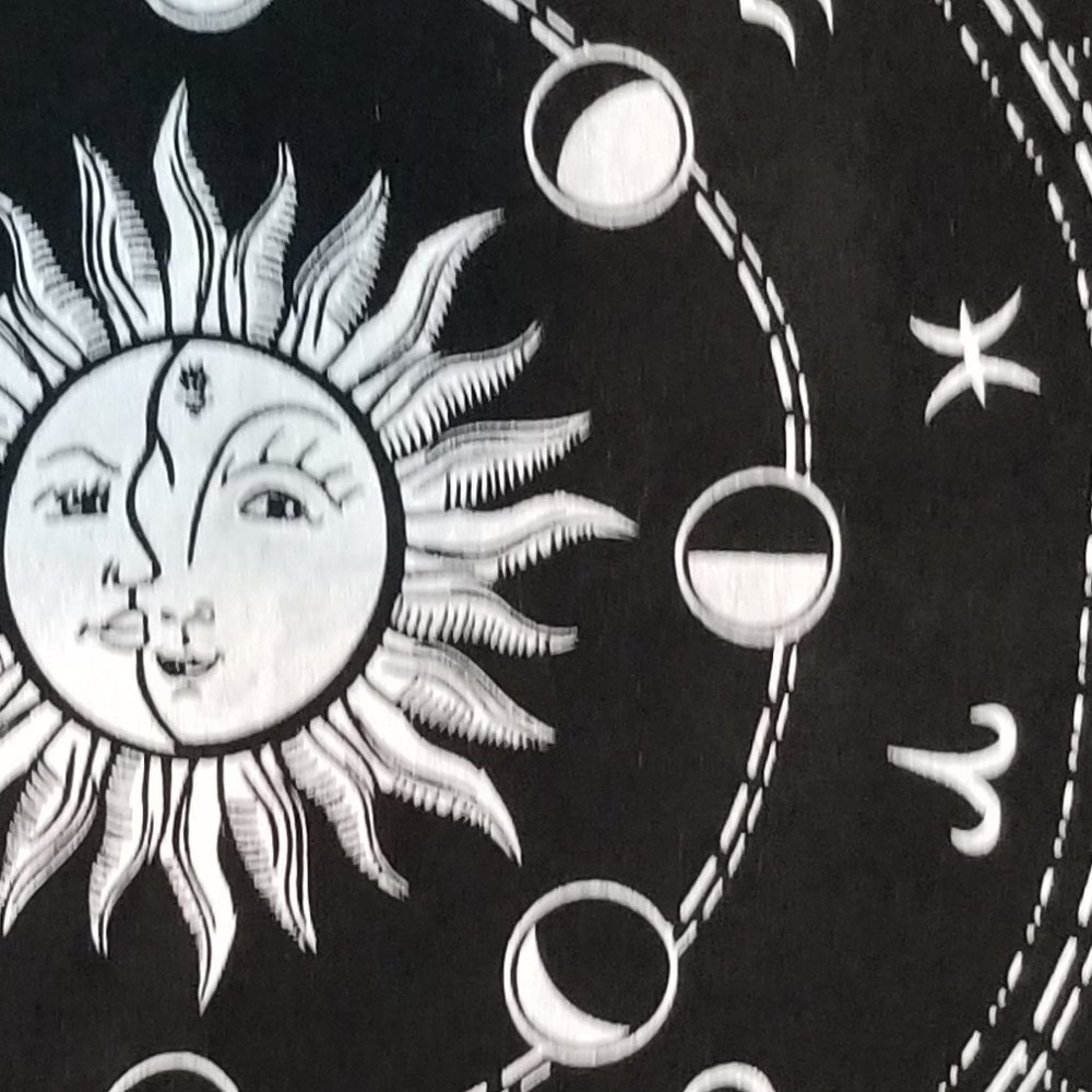 Astrology's Zodiac, Constellation Wall Décor Cloth, Tarot Divination Cards Cloth